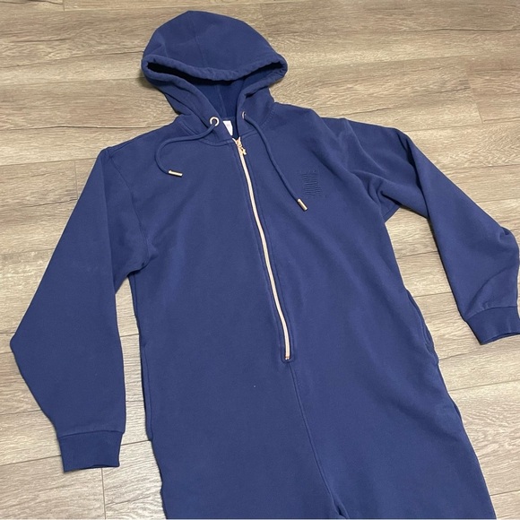 Fenty Savage Rihanna Forever Savage Hooded fleece jumpsuit Navy Blue Sz 4-6 - Picture 4 of 9